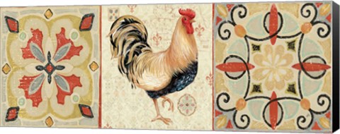 Framed Bohemian Rooster Panel II Print