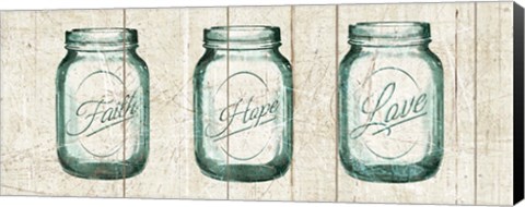 Framed Flea Market Mason Jars Panel I v.2 Print