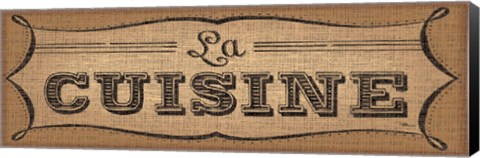 Framed La Cuisine Burlap II Print