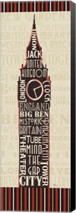 Framed London City Words II Border Print