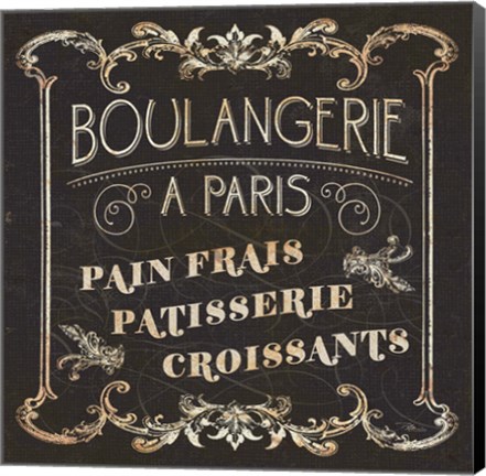 Framed Parisian Signs Square I no Border Print