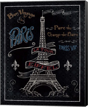 Framed Travel to Paris I Print