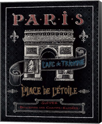 Framed Travel to Paris II Print