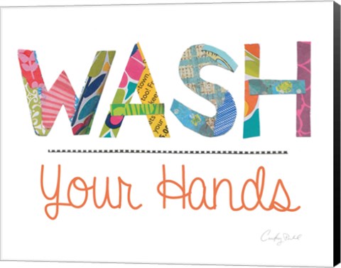 Framed Wash Your Hands Print