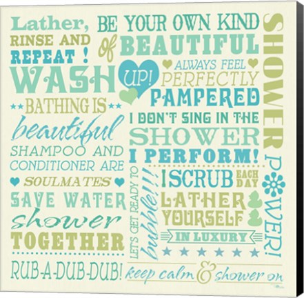 Framed Wash Up Words Print