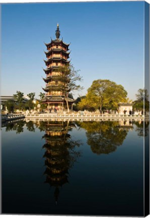 Framed China, Changzhou, Red Plum Park Pagoda Print