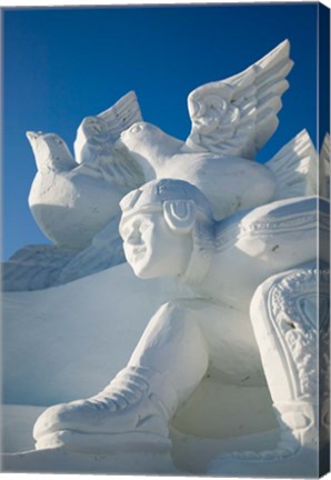 Framed CHINA, Heilongjiang, Haerbin, Snow Sculptures Print