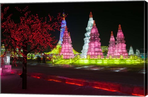 Framed Ice and Snow World Festival, Haerbin, China Print