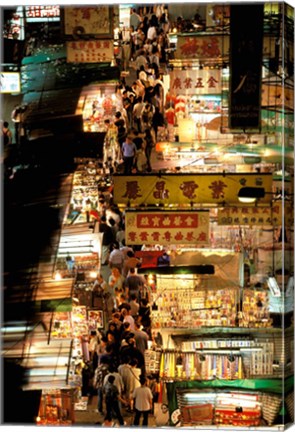 Framed Temple Street Market, Kowloon, Hong Kong, China Print