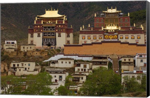 Framed Deqin Tibetan Autonomous Prefecture, Songzhanling Monastery, Zhongdian, Yunnan Province, China Print