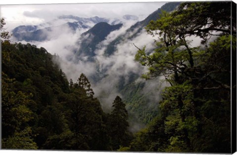 Framed Traditional Home of the Lisu, Nu and Dulong Peoples, near Gongshan in Dulongjiang Protectorate, Yunnan Province, China Print