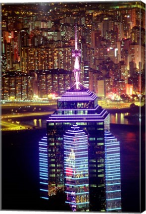 Framed Hong Kong from Victoria Peak with The Center, China Print