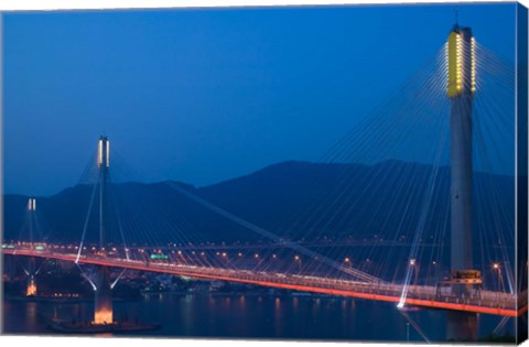 Framed Hong Kong, Ting Kau Bridge, Tsing Yi Island, Ting Kau Print