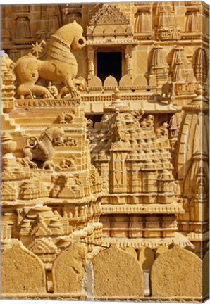 Framed Carvings on Jain Temple, Jaisalmer, India Print