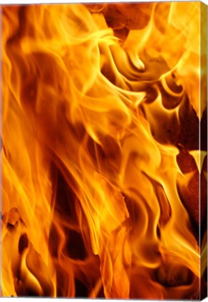 Framed Close-up of fire flames, Jodhpur, India Print