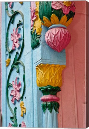 Framed Ornate doorway detalis, Delhi, India Print