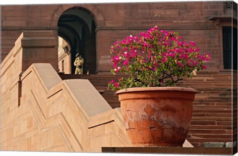 Framed Steps, Central Secretariat, Raisina Hill, New Delhi, India Print