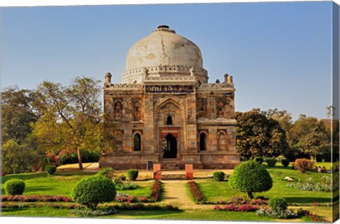 Framed Mosque of Sheesh Gumbad, Lodhi Gardens, New Delhi, India Print