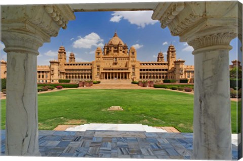 Framed Umaid Bhawan Palace hotel, Jodjpur, India. Print