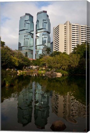 Framed Lippo Office Towers, Hong Kong, China Print