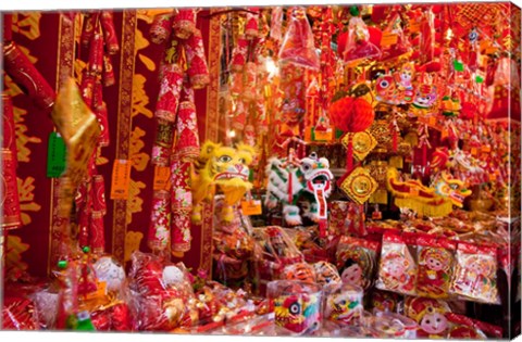 Framed Chinese Ornaments, Hong Kong, China Print