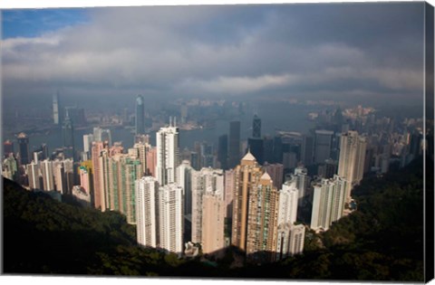 Framed View From The Peak, Hong Kong, China Print