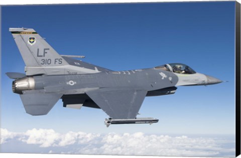 Framed F-16C Fighting Falcon during a sortie over Arizona Print