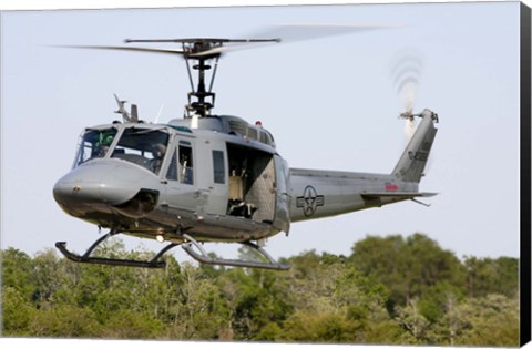 Framed US Air Force TH-1H Huey II during a training sortie in Alabama Print
