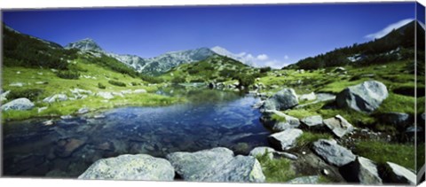 Framed Ribno Banderishko River in Pirin National Park, Bulgaria Print