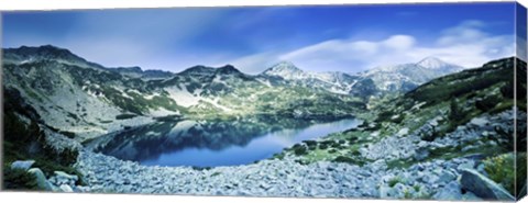 Framed View of Ribno Banderishko Lake in Pirin National Park, Bulgaria Print