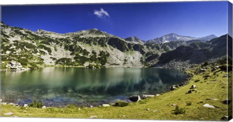 Framed Ribno Banderishko Lake in Pirin National Park, Bansko, Bulgaria Print