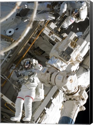 Framed Construction and Maintenance on the International Space Station Print