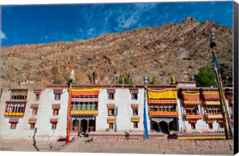 Framed Hemis Monastery facade with craggy cliff, Ladakh, India Print