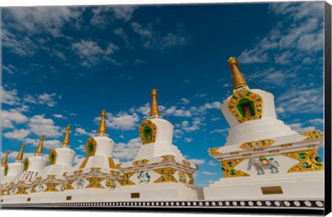 Framed India, Jammu and Kashmir, Ladakh, Leh, chortens at Thiksey Monastery Print