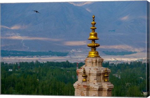 Framed India, Ladakh, Leh, Gonpa Soma Jokhang spire, Print