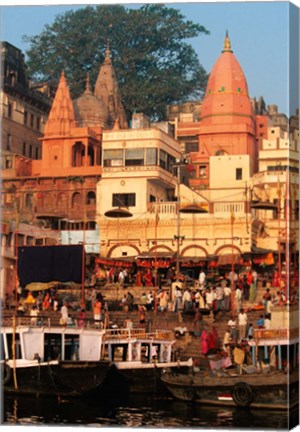 Framed Ganges River in Varanasi, India Print