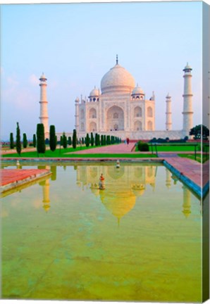 Framed Taj Mahal Temple at Sunrise, Agra, India Print