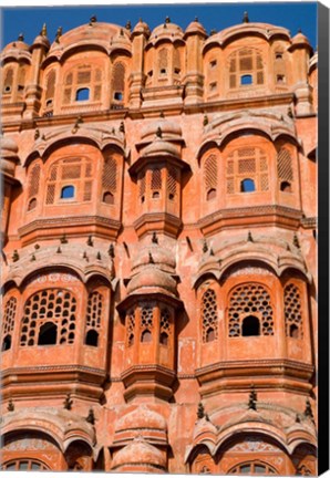 Framed Wind Palace in Downtown Center of the Pink City, Jaipur, Rajasthan, India Print