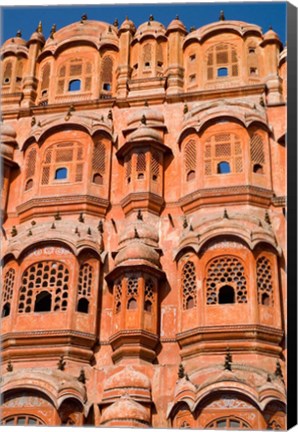 Framed Wind Palace in Downtown Center of the Pink City, Jaipur, Rajasthan, India Print