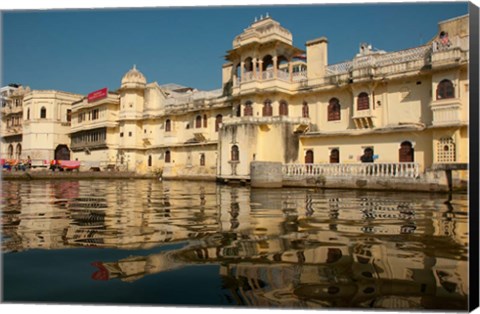 Framed Along Lake Pichola, Udaipur, Rajasthan, India Print