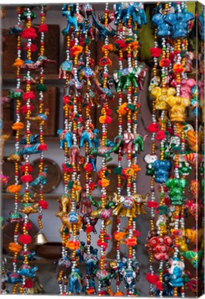 Framed Colorful souvenirs, Pushkar, Rajasthan, India. Print