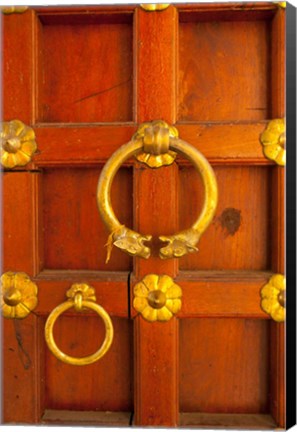 Framed Ornate door at the City Palace, Udaipur, Rajasthan, India Print