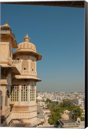 Framed Turret, City Palace, Udaipur, Rajasthan, India Print