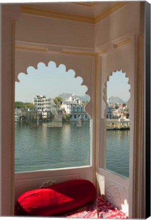 Framed View from a restaurant, Udaipur, Rajasthan, India Print