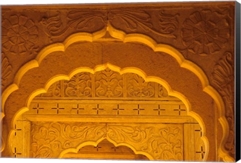 Framed Carved Sandstone Arches, Jaisalmer, Rajasthan, India Print