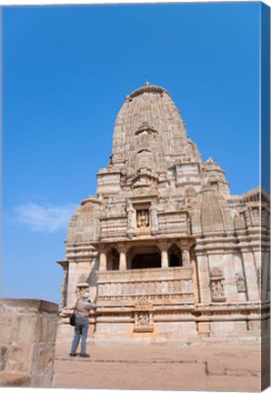 Framed Jain Temple in Chittorgarh Fort, Rajasthan, India Print