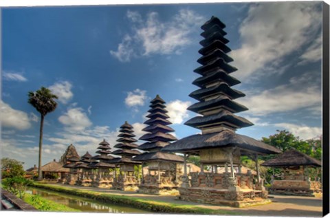 Framed Scenic of Pura Taman Ayun temple, Mengwi, Bali, Indonesia Print