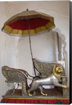 Framed Sedan Chair of the Maharajah, Rajasthan, India Print