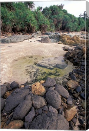 Framed Beach Landscape, Java, Indonesia Print