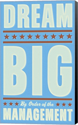 Framed Dream Big (blue) Print